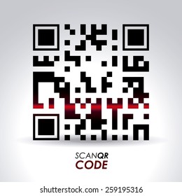 Scan QR Code design, vector illustration