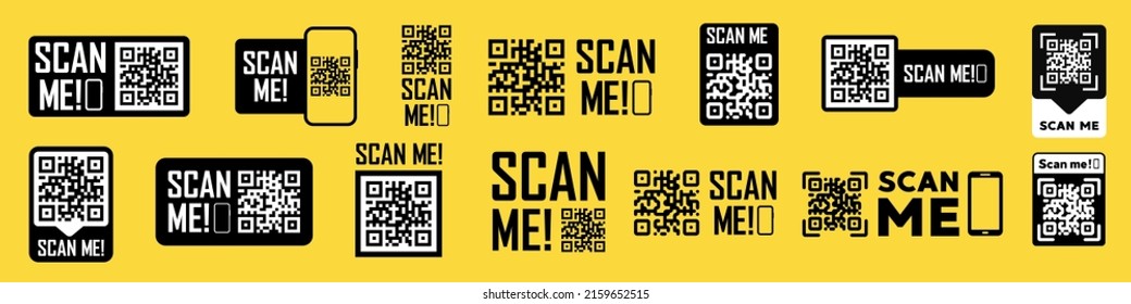 Scan QR code flat icon. Vector illustration.