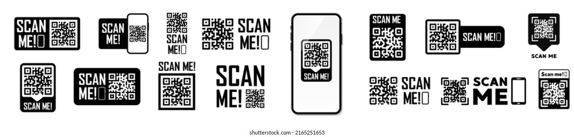 Scan QR code flat icon. Vector illustration.