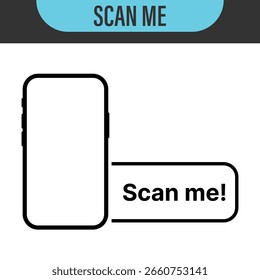 Digitalize o código qr. Digitalize o ícone plano de código QR com o telefone. Modelo de Código Qr para aplicativo móvel, pagamento e descontos. Código de barras. Códigos de pagamento móvel e resposta rápida. Digitalize-me com smartphone. Ilustração vetorial 