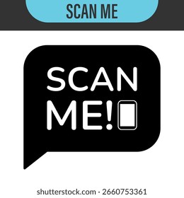 Scan qr code. Scan QR code flat icon with phone. Qr Code template for mobile app, payment and discounts. Barcode. Mobile payment and quick response codes. Scan me with smartphone. Vector illustration 