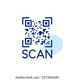 Scan a qr code as a form of payment or a weblink. Pixel perfect, editable stroke line art icon
