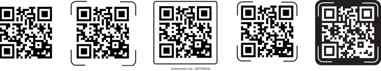 Scan QR code icon. Digital scanning qr code. QR code scan for smartphone. QR code for payment. 
