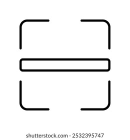scan qr code icon. line vector isolated on white background. trendy and modern design