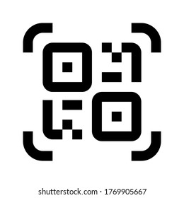 Scan QR Code icon. Mobile Scan vector icon. Scanning of Codes and Objects. Check Code icon.