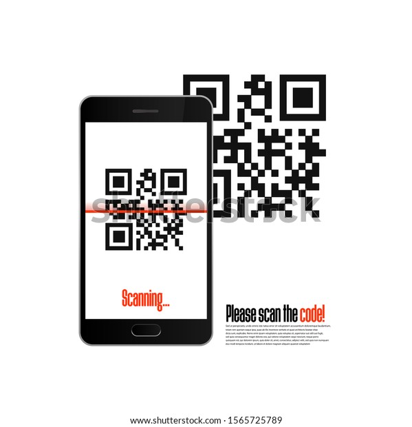 Icone De Code Qr Avec Telephone Code Image Vectorielle De Stock Libre De Droits