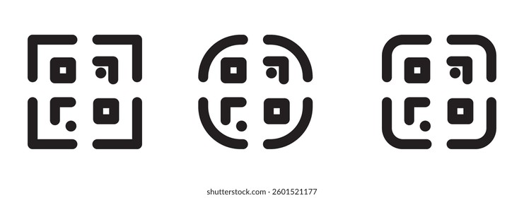scan qr code icon scanning code sign. code scanner icon. barcode icons