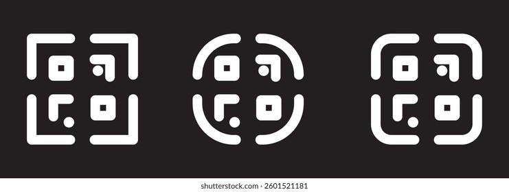 scan qr code icon scanning code sign. code scanner icon. barcode icons