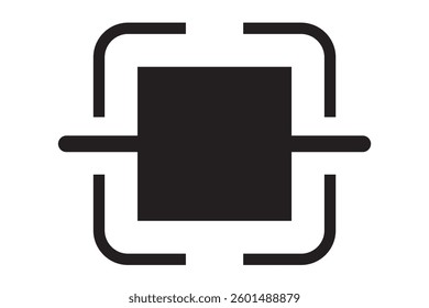Scan qr code icon set, scanning code sign. Code scanner icon. Editable stroke