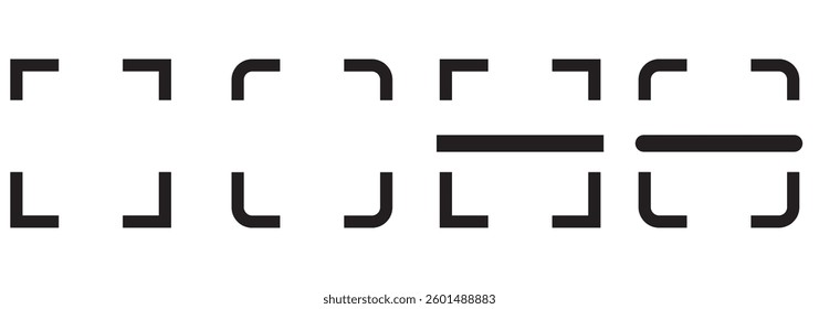 Scan qr code icon set, scanning code sign. Code scanner icon. Editable stroke