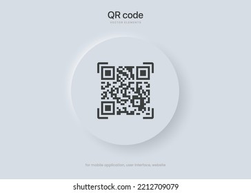 Scan QR code icon symbol sign. Digital scanning qr code template. QR code scan for smartphone. QR code for payment for mobile app, website, UI UX. Vector illustration. EPS 10.