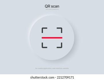 Analizar el símbolo del icono de código QR. Plantilla de código qr de digitalización. Análisis de código QR leído para smartphone. Código QR de pago para aplicación móvil, sitio web, UI UX. Ilustración vectorial. EPS 10.