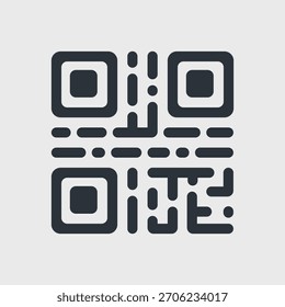 QR-Code-Symbol-Zeichen scannen. Digitales Scannen QR-Code-Vorlage. QR-Code-Scan für Smartphones. QR-Code für die Bezahlung für mobile App, Website, UI UX.
