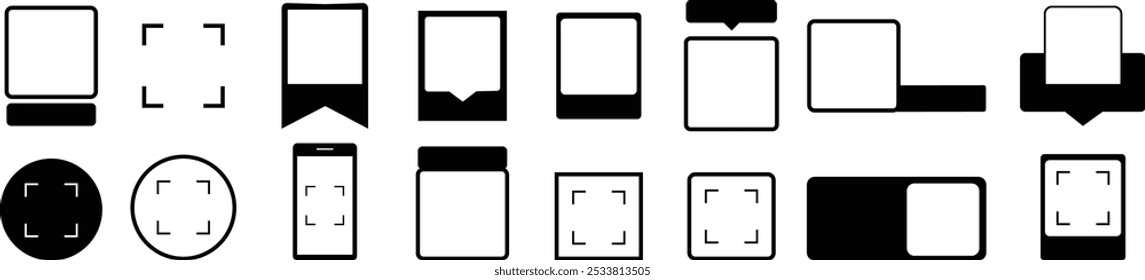 Scan QR code, Scan Me icon set. Digital scanning qr .   scan for smartphone vector template. QR code for payment. Scan QR code symbol - stock vector. for mobile app, payment and phone.