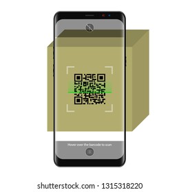 Scan the QR code on your mobile phone. Sample barcode Icon isolated on white background
