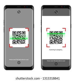 Scan the QR code on your mobile phone. Sample barcode Icon isolated on white background