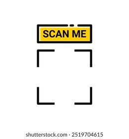 Scan qr code. Quick response code or QR code set for smartphone. Qr code scanner design.