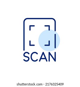 Scan a qr code with your smartphone. Pixel perfect, editable stroke line art icon