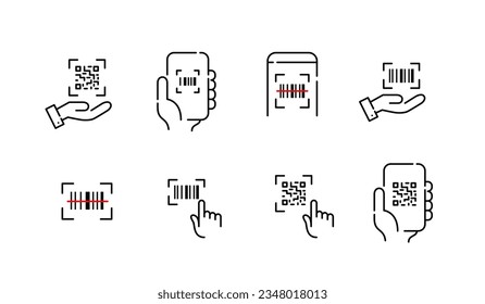 Scan qr codes and bar codes with mobile phone app. Pixel perfect