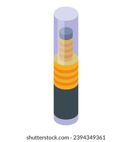 Icon des seriellen Geräts scannen isometrische Vektorgrafik. Türverriegelungsantenne. Funketikett