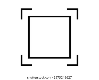 scan square shape vector illustration on transparent background