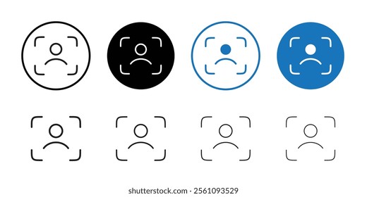 Scan user icon Flat line symbol