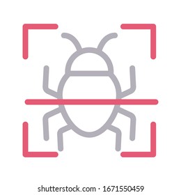 scan vector color line icon 