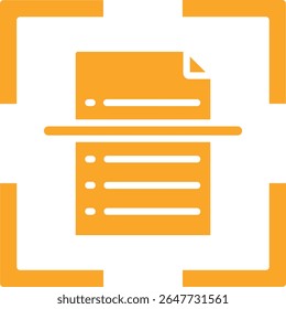 Ícone de vetor de digitalização. Pode ser usado para impressão, aplicativos móveis e da Web.