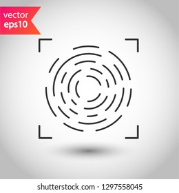 Scan vector icon. Fingerprint vector icon. Finger print vector sign. Linear thumbprint sign. Flat symbol. Illustration of authentication symbol.  EPS 10