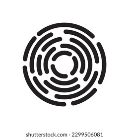 Scan vector icon. Fingerprint vector icon. Finger print flat sign design. Linear thumbprint sign. Illustration of authentication symbol. UX UI