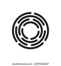 Scan vector icon. Fingerprint vector icon. Finger print flat sign design. Linear thumbprint sign. Illustration of authentication symbol. UX UI