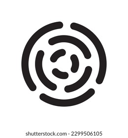 Icono de vector de exploración. Icono vectorial de huella digital. Diseño de señales planas de impresión de dedo. Signo de huella digital lineal. Ilustración del símbolo de autenticación. UI de usuario