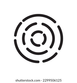 Icono de vector de exploración. Icono vectorial de huella digital. Diseño de señales planas de impresión de dedo. Signo de huella digital lineal. Ilustración del símbolo de autenticación. UI de usuario