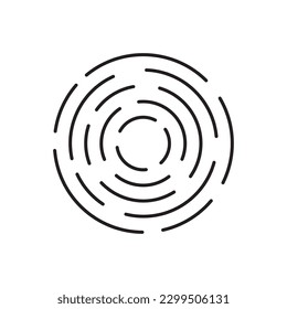 Icono de vector de exploración. Icono vectorial de huella digital. Diseño de señales planas de impresión de dedo. Signo de huella digital lineal. Ilustración del símbolo de autenticación. UI de usuario