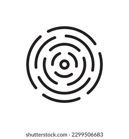 Scan vector icon. Fingerprint vector icon. Finger print flat sign design. Linear thumbprint sign. Illustration of authentication symbol. UX UI