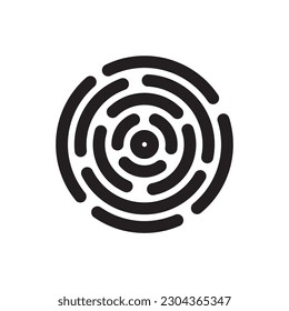 Scan vector icon. Fingerprint vector icon. Finger print flat sign design. Linear thumbprint sign. Illustration of authentication symbol. UX UI