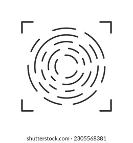 Scan vector icon. Fingerprint vector icon. Finger print flat sign design. Linear thumbprint sign. Illustration of authentication symbol. UX UI