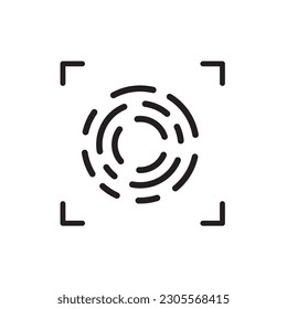 Scan vector icon. Fingerprint vector icon. Finger print flat sign design. Linear thumbprint sign. Illustration of authentication symbol. UX UI