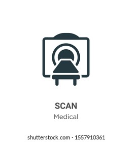 Scan vector icon on white background. Flat vector scan icon symbol sign from modern medical collection for mobile concept and web apps design.