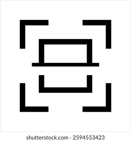 scan vector icon with transparent background