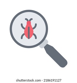Scan Virus icon vector image. Can also be used for Cyber Security. Suitable for mobile apps, web apps and print media.