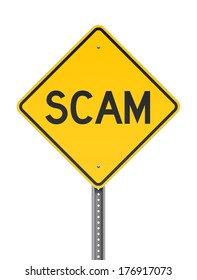 Scan warning road sign