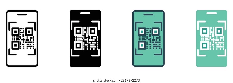 scan web icon multiple style collection