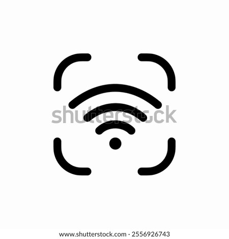 scan wifi internet icon sign vector