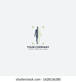 scan your body logo, scan medical check up logo design