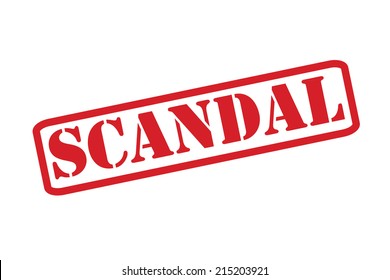 SCANDAL Rubber Stamp vector over a white background.