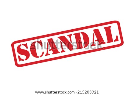SCANDAL Rubber Stamp vector over a white background.
