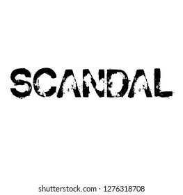 Scandal stamp on white background