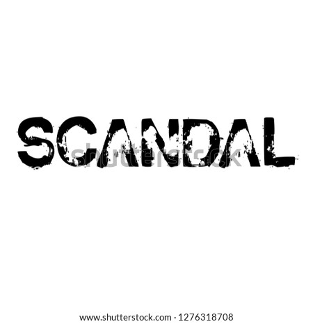Scandal stamp on white background