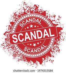 scandal. stamp. square grunge isolated scandal sign